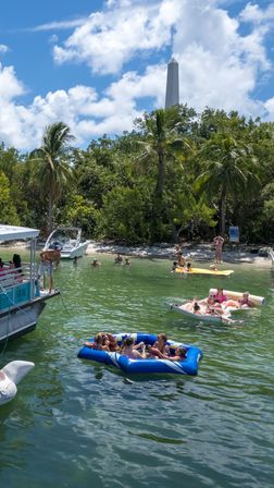 BYOB Private Pontoon Party in Miami: Scenic Views, Insta-Worthy Inflatables, and High-End Sound System with LED Lights image 14