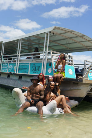 BYOB Private Pontoon Party in Miami: Scenic Views, Insta-Worthy Inflatables, and High-End Sound System with LED Lights image 12
