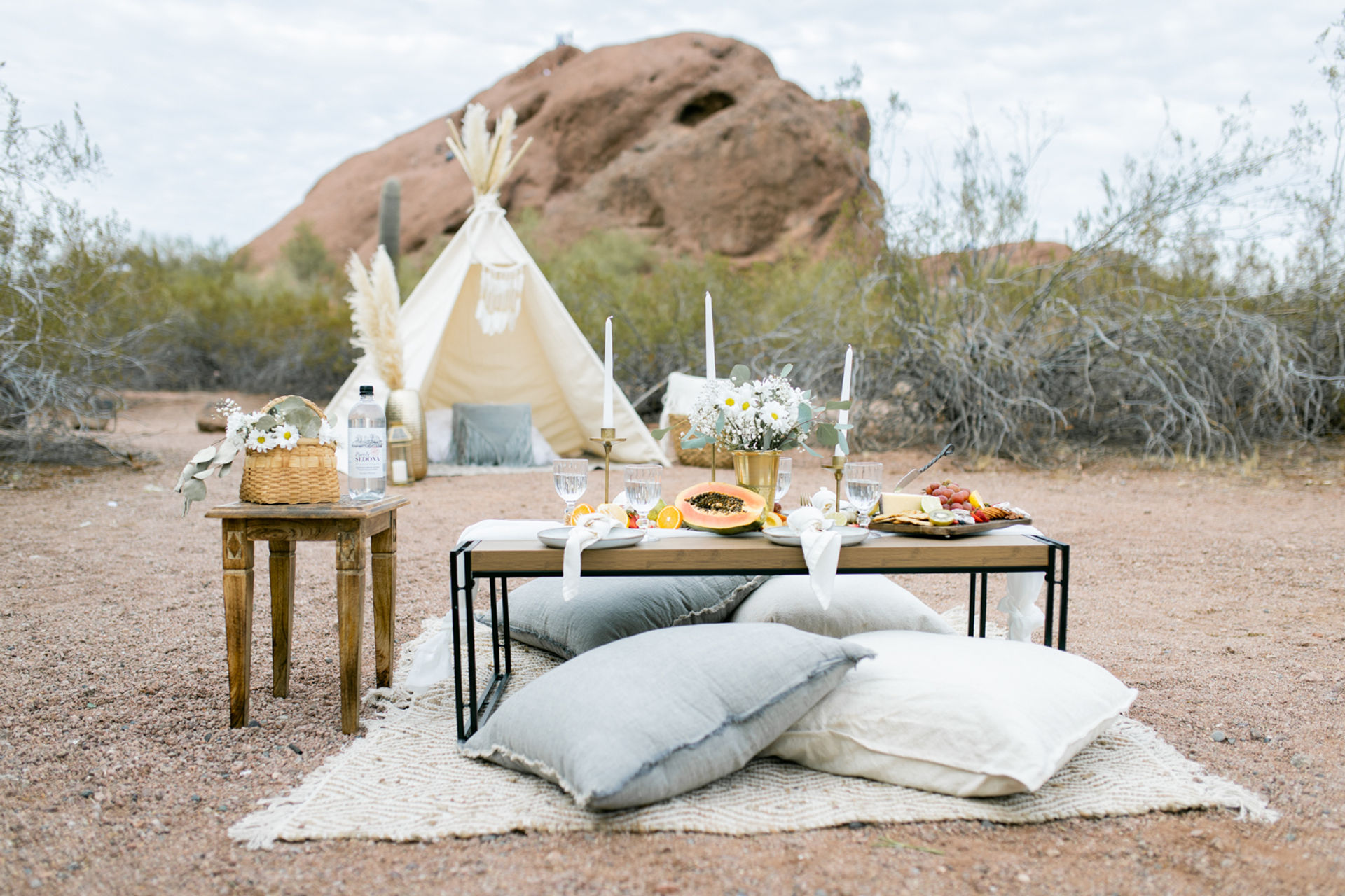 Boozy BYOB Desert Picnic with Stunning Grazing Tables and Picture-Perfect Florals image 1