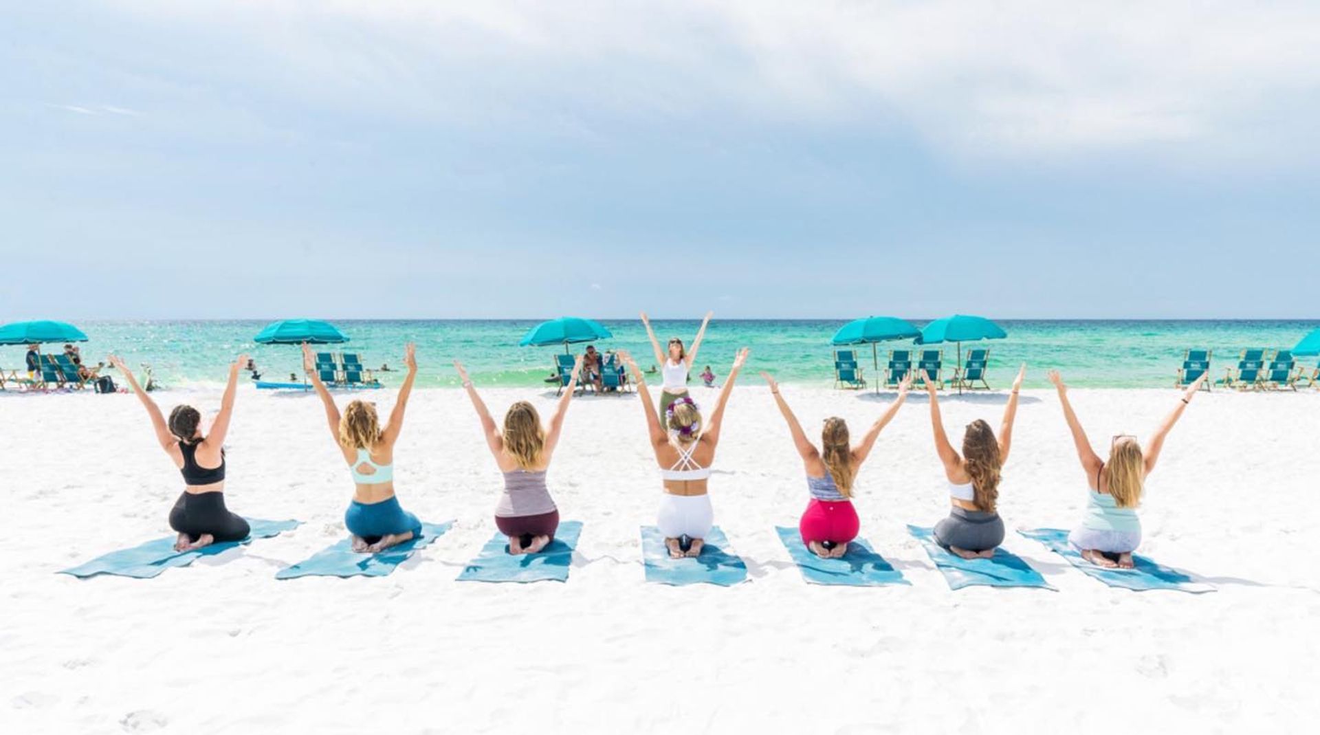 Bride Vibe Yoga's Custom Yoga Class with Fun Playlists, Mimosa Add-Ons, and Cold Lavender Eye Towels image 1