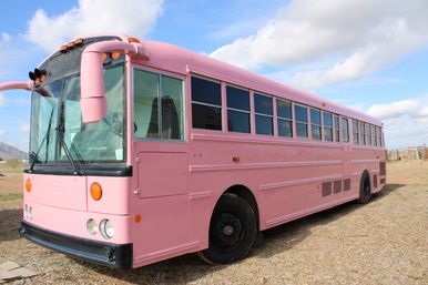 The Champagne Train: Insta-worthy Pink Party Bus with Bartender, Popular Bar Stops, and Selfie Light image 3