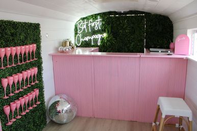 The Champagne Train: Insta-worthy Pink Party Bus with Bartender, Popular Bar Stops, and Selfie Light image 14