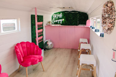 The Champagne Train: Insta-worthy Pink Party Bus with Bartender, Popular Bar Stops, and Selfie Light image 5