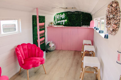 The Champagne Train: Insta-worthy Pink Party Bus with Bartender, Popular Bar Stops, and Selfie Light image 3