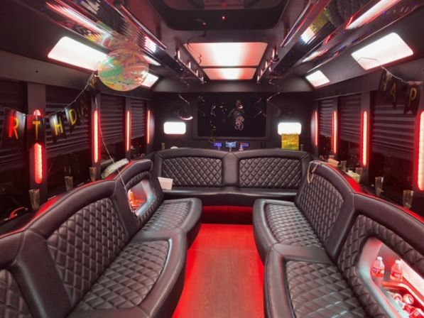 White Party Bus Elegance with Sparkling Champagne Toast (For 20 or 25) image 2