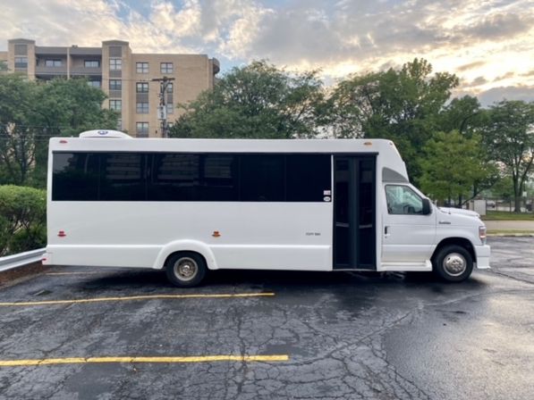 White Party Bus Elegance with Sparkling Champagne Toast (For 20 or 25) image 3