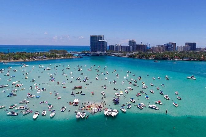 Yacht Party on a Sandbar in Miami image 2