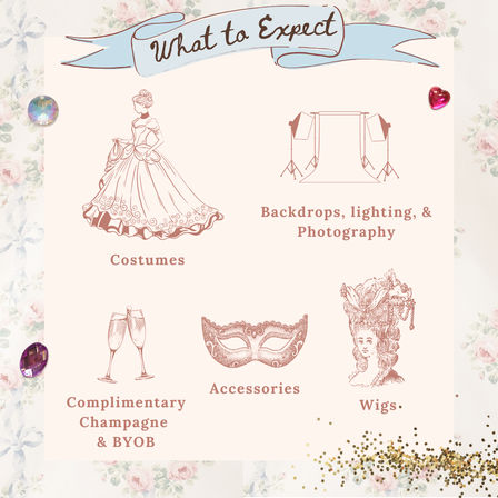 Costume Photoshoot for Bachelorettes with Wigs, Backdrops & BYOB image 4