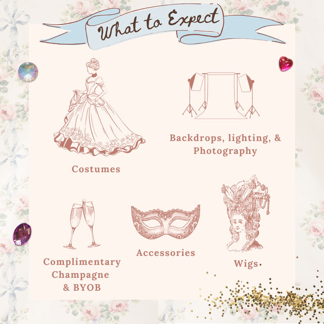 Costume Photoshoot for Bachelorettes with Wigs, Backdrops & BYOB image 4