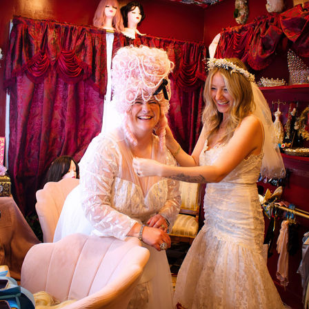 Costume Photoshoot for Bachelorettes with Wigs, Backdrops & BYOB image 9
