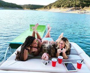 Lake Travis Private Pontoon Party at Devils Cove: 4-8 Hrs BYOB Charter, Captain, and Party Pad image