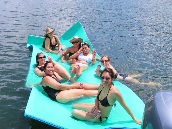 Lake Travis Private Pontoon Party at Devils Cove: BYOB Charter with Captain, Party Pad & Sound System image 36