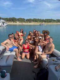 Lake Travis Private Pontoon Party at Devils Cove: BYOB Charter with Captain, Party Pad & Sound System image 7