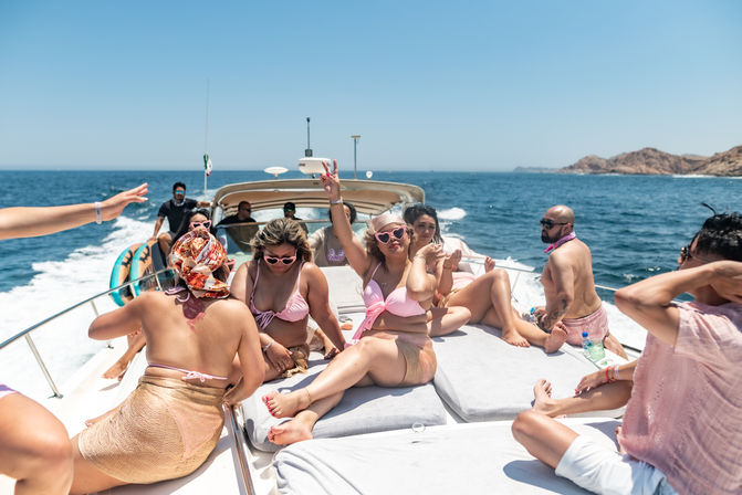 Private 46’ Luxury Yacht Party with Unlimited Cocktails: Snorkel and Sail Across on Cabo’s Breathtaking Shores image 18