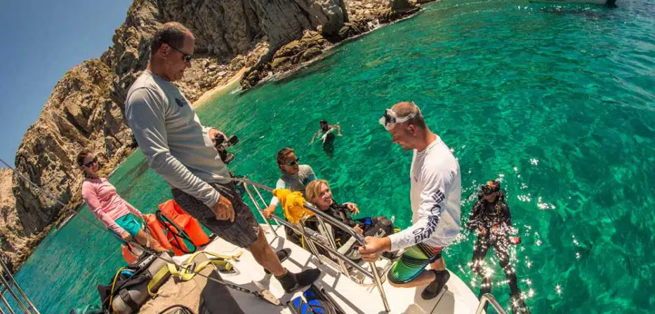 Private 46’ Luxury Yacht Party with Unlimited Cocktails: Snorkel and Sail Across on Cabo’s Breathtaking Shores image 8