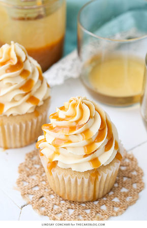 Caramel Bourbon Vanilla Cupcakes- Dozen Delivery image 3