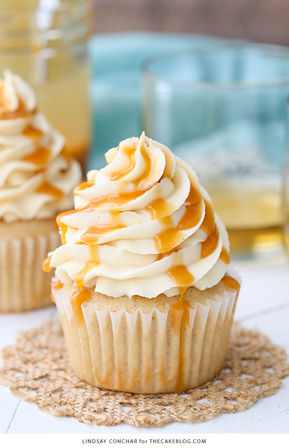 Caramel Bourbon Vanilla Cupcakes- Dozen Delivery image 4