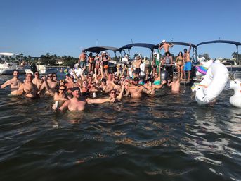 BYOB 12-Person Party Boat, Sandbar Swim with Floaties, and Yachts + Mansions Tour image 13