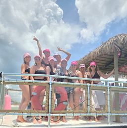 The Pink Flamingo: 26' Tiki Boat Bachelorette Charter in Pensacola image 5