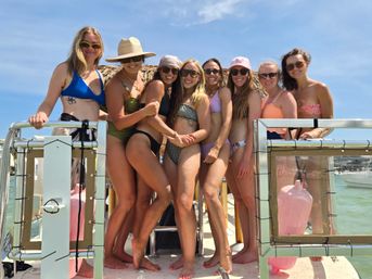 The Pink Flamingo: 26' Tiki Boat Bachelorette Charter in Pensacola image 1