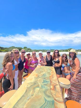 The Pink Flamingo: 26' Tiki Boat Bachelorette Charter in Pensacola image 12