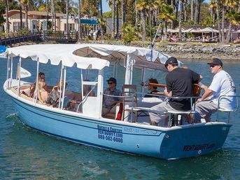 Luxury Duffy Boat Cruise in La Playa Cove Overseeing Yacht Clubs and Marinas image 3