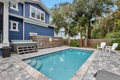 Deja Blue: 6BR Rental wth Pool + Hot Tub, Steps to Beach image 48