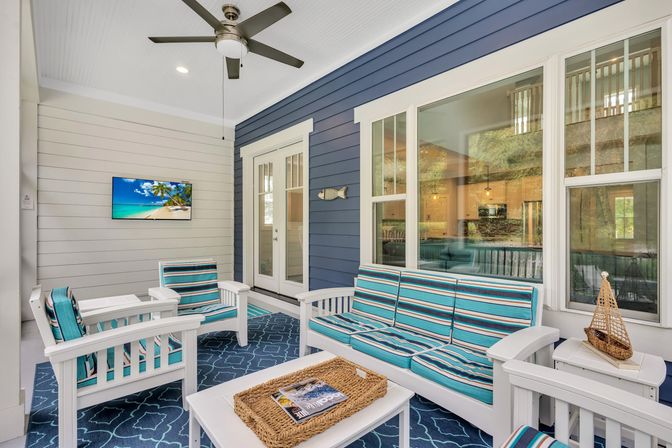Deja Blue: 6BR Rental wth Pool + Hot Tub, Steps to Beach image 56