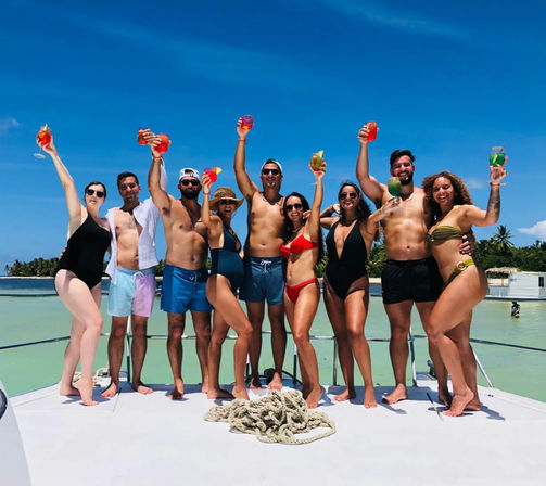 Sail into the Party: Caribbean Catamaran Adventure with Open Bar & DJ image 1