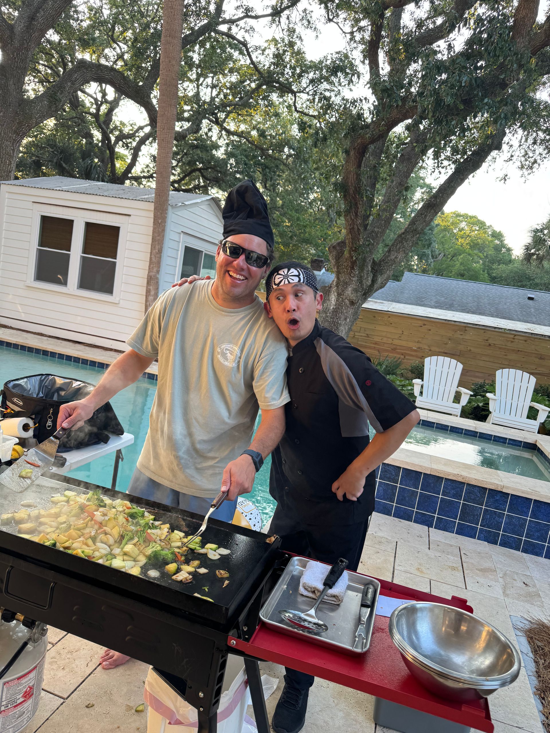 Private Hibachi Catering: Optional Full Table Set-Up with Chairs, Linens & Dinnerware image 2