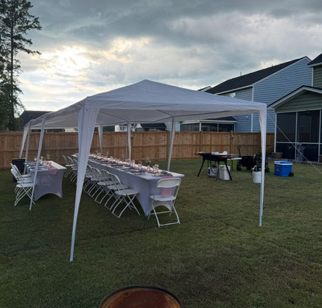 Private Hibachi Catering: Optional Full Table Set-Up with Chairs, Linens & Dinnerware image 5