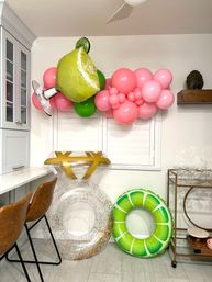 Bachelorette Airbnb Decor with Backdrops, Balloon Garlands, Bride Room, Fridge Stocking image 15