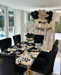 Bachelorette Airbnb Decor with Backdrops, Balloon Garlands, Bride Room, Fridge Stocking image 19
