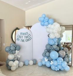 Bachelorette Airbnb Decor with Backdrops, Balloon Garlands, Bride Room, Fridge Stocking image 40