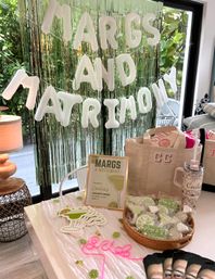 Bachelorette Airbnb Decor with Backdrops, Balloon Garlands, Bride Room, Fridge Stocking image 34
