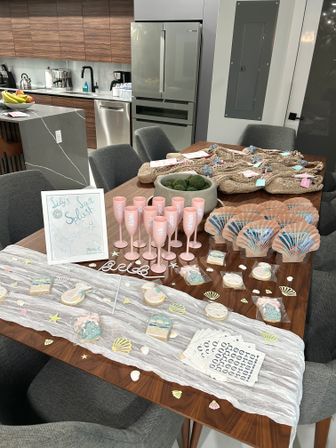 Bachelorette Airbnb Decor with Backdrops, Balloon Garlands, Bride Room, Fridge Stocking image 65
