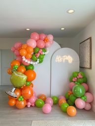 Bachelorette Airbnb Decor with Backdrops, Balloon Garlands, Bride Room, Fridge Stocking image 41