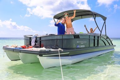 Florida Keys Party Boat with Snorkeling Equipments, Lily Pads, Floaties, Cooler and More image 3