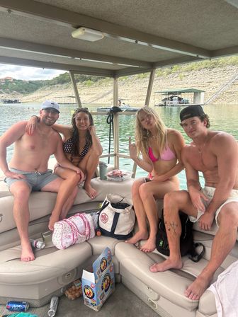 Lake Travis Boat Party: Double Decker Pontoon with Captain, Lily Pad + Cooler image 3