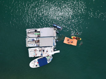 Lake Travis Boat Party: Double Decker Pontoon with Captain, Lily Pad + Cooler image 4