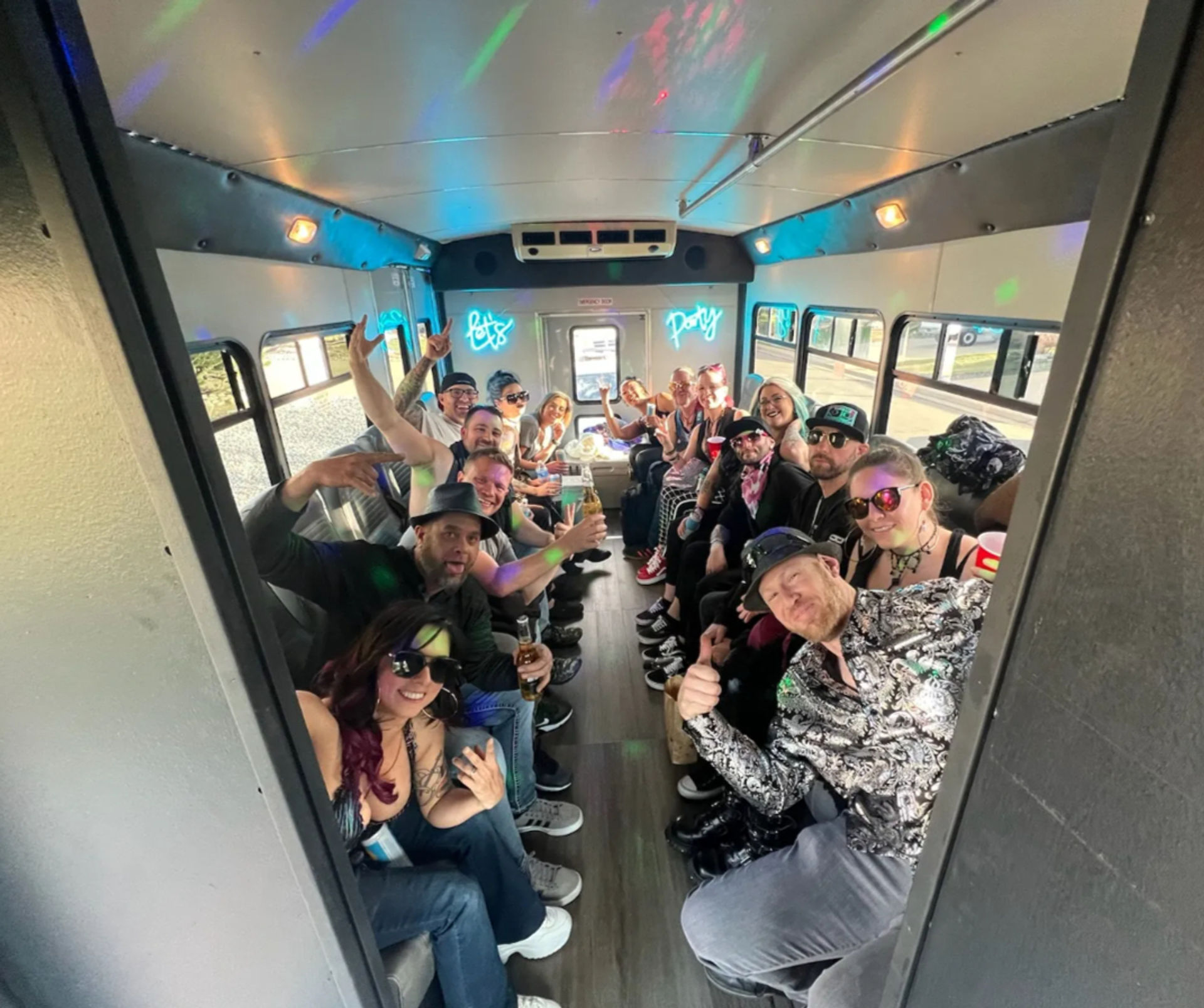 Red Rocks Party Bus for Every Occasion: Customized for Bach Parties, Birthdays, Black Hawk Casino Trips & More image 1