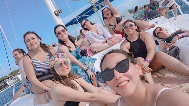 Private Catamaran Tour to Isla Mujeres: Captain, Crew, Snorkeling, Beach Club + Open Bar image 12