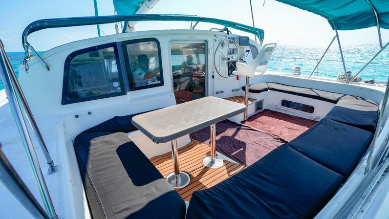 Private Catamaran Tour to Isla Mujeres: Captain, Crew, Snorkeling, Beach Club + Open Bar image 14