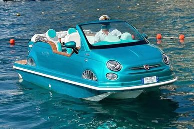Private 16’ 2024 Fiat 500 Water Taxi/Tubing Car Boat For Up to 3 Passengers (BYOB) image 1