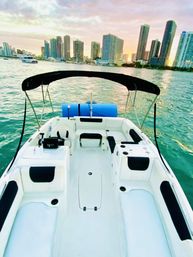 Biscayne Bay Boat Party: Affordable Sport Boat w/ Captain, Optional Tubing, Floating Party Pad, and Inflatables image 14