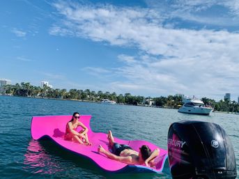 Biscayne Bay Boat Party: Affordable Sport Boat w/ Captain, Optional Tubing, Floating Party Pad, and Inflatables image 16