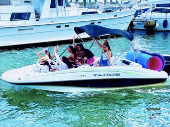 Biscayne Bay Boat Party: Affordable Sport Boat w/ Captain, Optional Tubing, Floating Party Pad, and Inflatables image 19