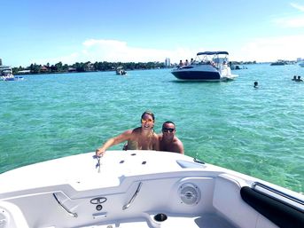 Biscayne Bay Boat Party: Affordable Sport Boat w/ Captain, Optional Tubing, Floating Party Pad, and Inflatables image 9