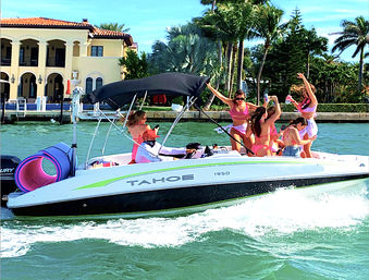 Biscayne Bay Boat Party: Affordable Sport Boat w/ Captain, Optional Tubing, Floating Party Pad, and Inflatables image 12