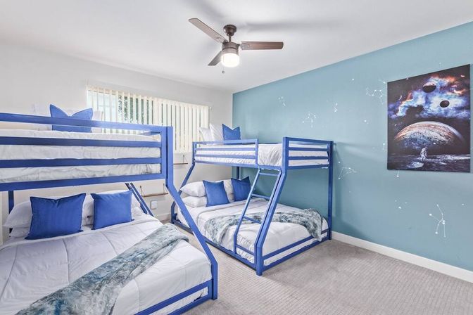 Galactic Getaway: 4-Bedroom Rental with Private Pool, Hot Tub & Custom Themed Murals image 18